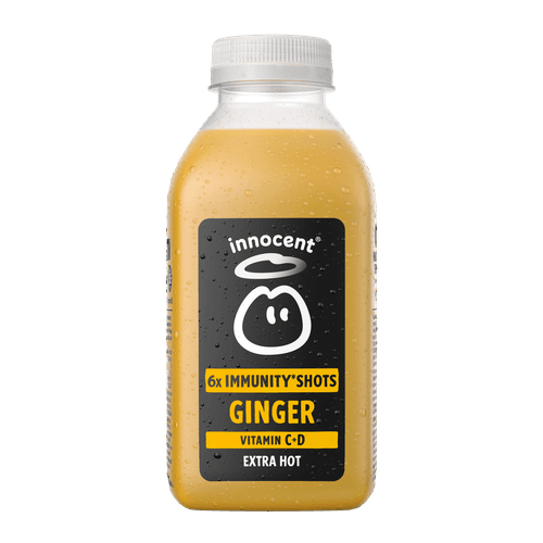 Foto van Innocent Ginger shot extra hot op witte achtergrond