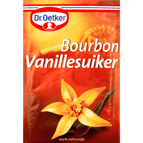 Foto van Dr. Oetker Bourbon vanille suiker op witte achtergrond
