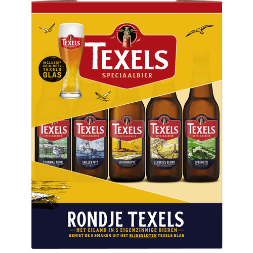 Foto van Texels Rondje 5x 30 cl geschenkverpakking op witte achtergrond
