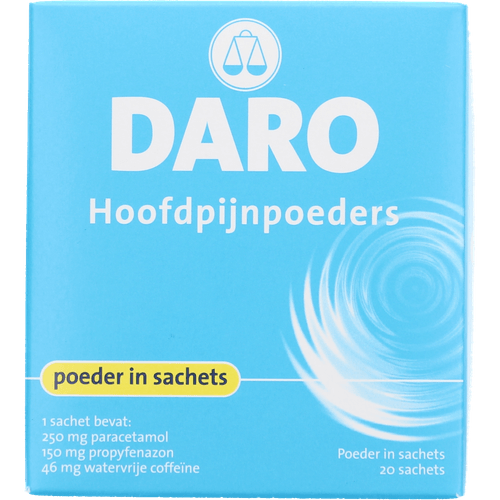 Foto van Daro Hoofdpijnpoeder op witte achtergrond