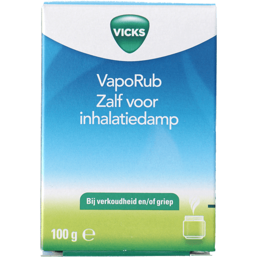 Foto van Vicks Vaporub op witte achtergrond