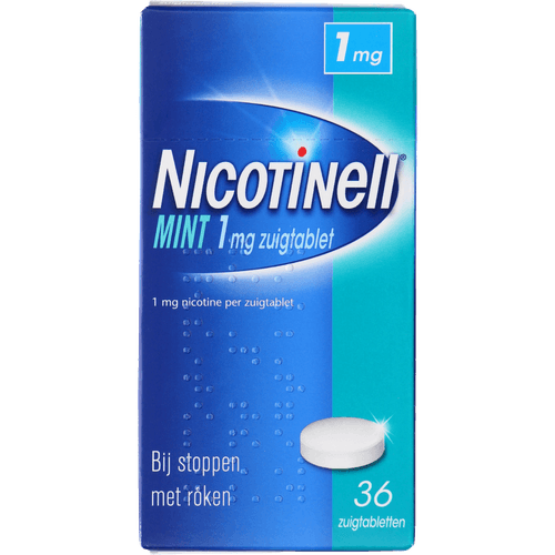 Foto van Nicotinell Zuigtabletten mint 1mg op witte achtergrond