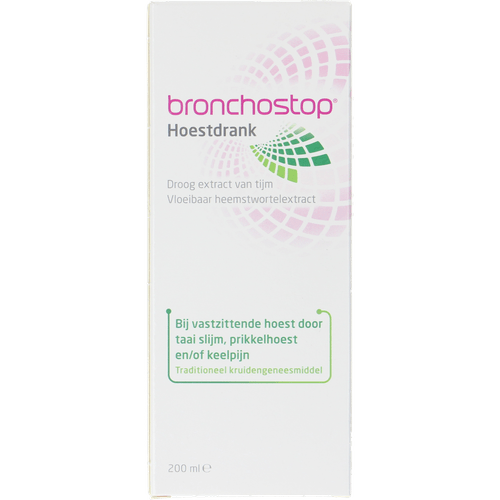 Foto van Hoestdrank op witte achtergrond