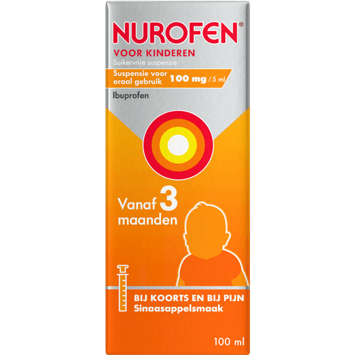 Foto van Nurofen Suspensie kinderen op witte achtergrond