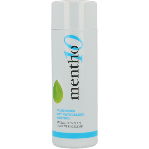 Foto van Mentholpoeder op witte achtergrond