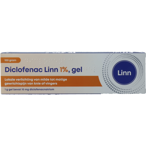 Foto van LINN Emulgel diclofenac 1% op witte achtergrond