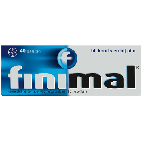 Foto van Finimal Tabletten 500 mg 40 st. op witte achtergrond