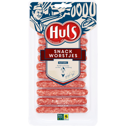 Foto van Huls Snackworstjes naturel op witte achtergrond