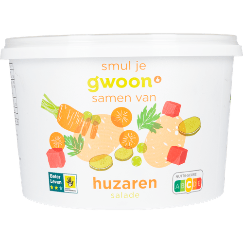 Foto van G'woon Salade huzaren op witte achtergrond