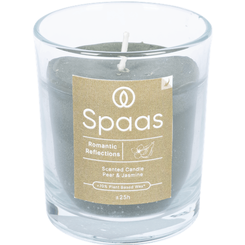 Foto van Spaas Geurkaars in glas pear & jasmine op witte achtergrond