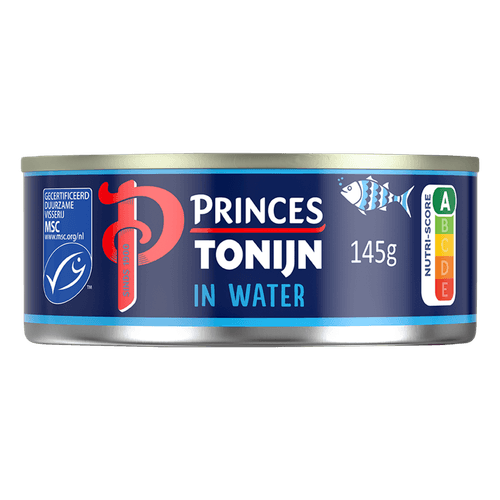 Foto van Princes Tonijnstukken in water op witte achtergrond