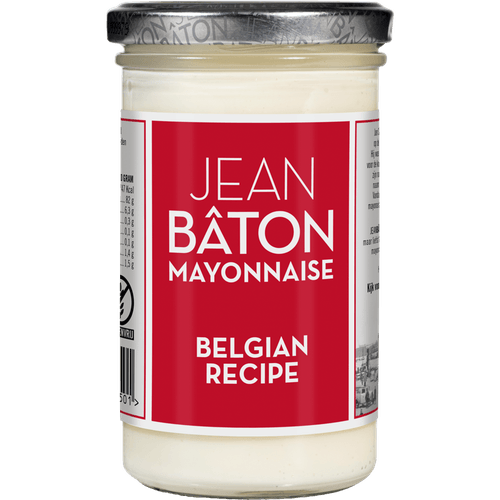 Foto van Jean Bâton Mayonaise belgische op witte achtergrond