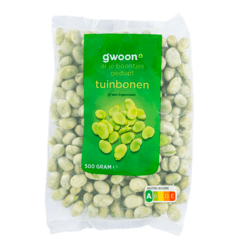 Foto van G'woon Tuinbonen fijn op witte achtergrond