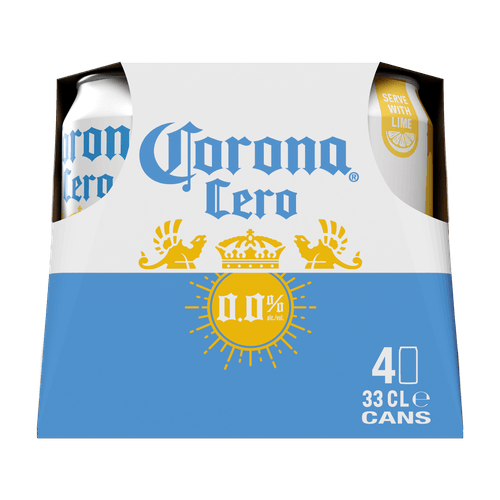 Foto van Corona Mexicaans 0.0 4 x 33cl op witte achtergrond