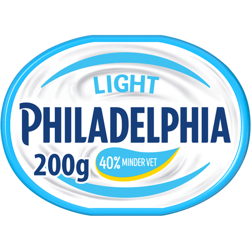 Foto van Philadelphia Naturel light op witte achtergrond