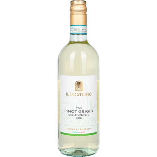Foto van Il Portone Pinot grigio op witte achtergrond