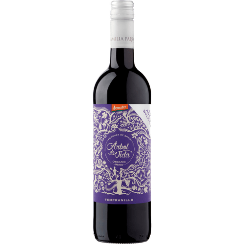 Foto van Arbol de Vida Tempranillo geen sulfiet toegevoegd op witte achtergrond