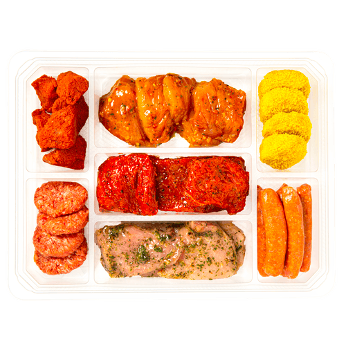 Foto van DekaMarkt Luxe gourmet schotel op witte achtergrond