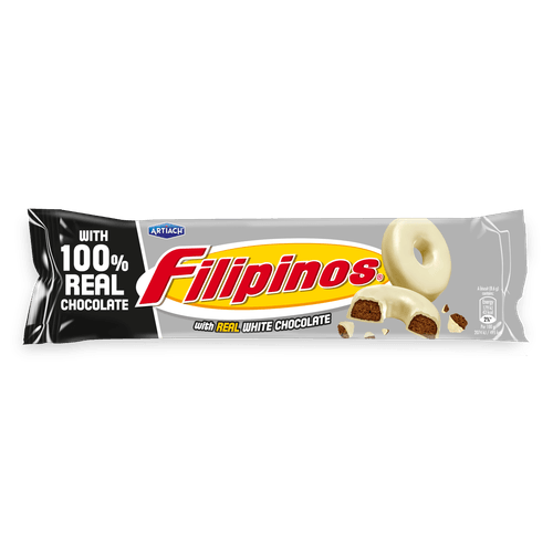 Foto van Filipinos Witte chocolade op witte achtergrond