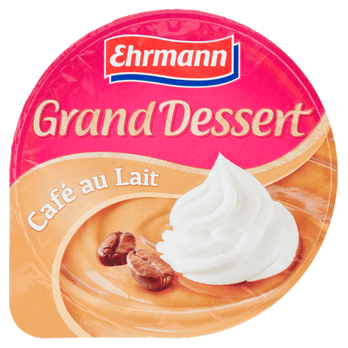 Foto van Ehrmann Grand dessert au lait op witte achtergrond