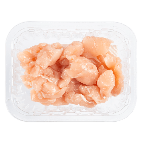 Foto van DekaVers Kipblokjes op witte achtergrond