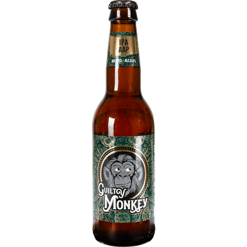 Foto van Guilty Monkey Tripel aap op witte achtergrond