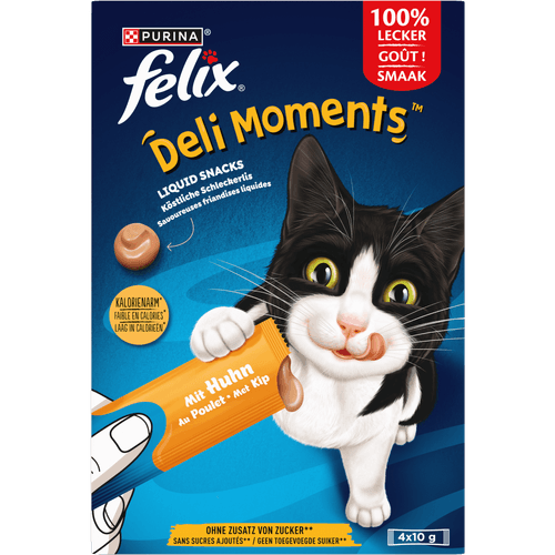 Foto van Felix Kattenvoer deli moments chicken 4 st. op witte achtergrond