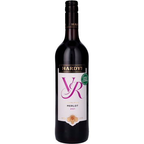 Foto van Hardy's VR Merlot op witte achtergrond