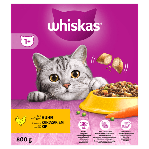 Foto van Whiskas Kattenvoer adult kip op witte achtergrond