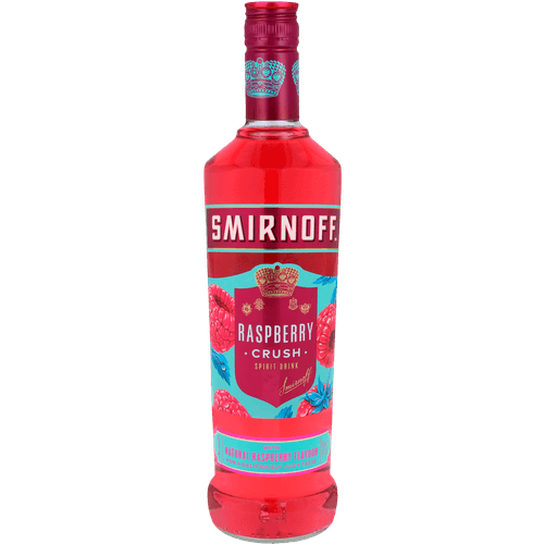 Foto van Smirnoff Vodka raspberry crush op witte achtergrond