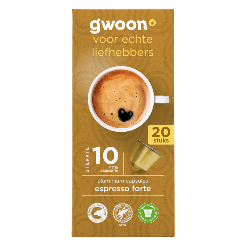 G'woon Koffiecapsules espresso forte