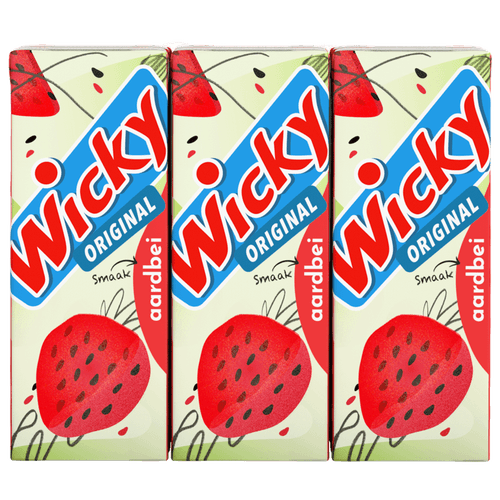 Foto van Wicky Aardbei 6x20 cl op witte achtergrond