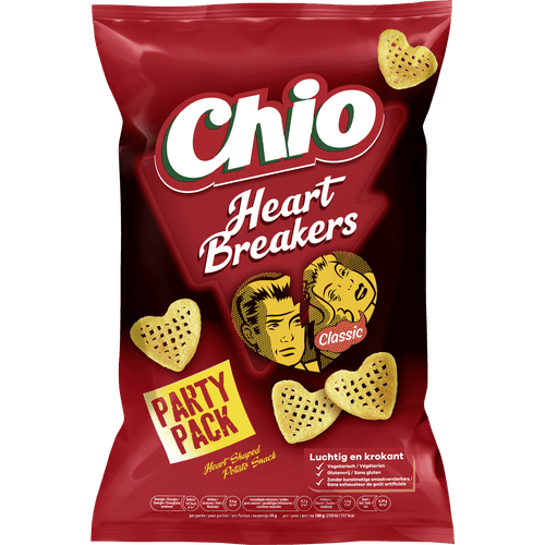 Foto van Chio Heartbreakers partypack op witte achtergrond