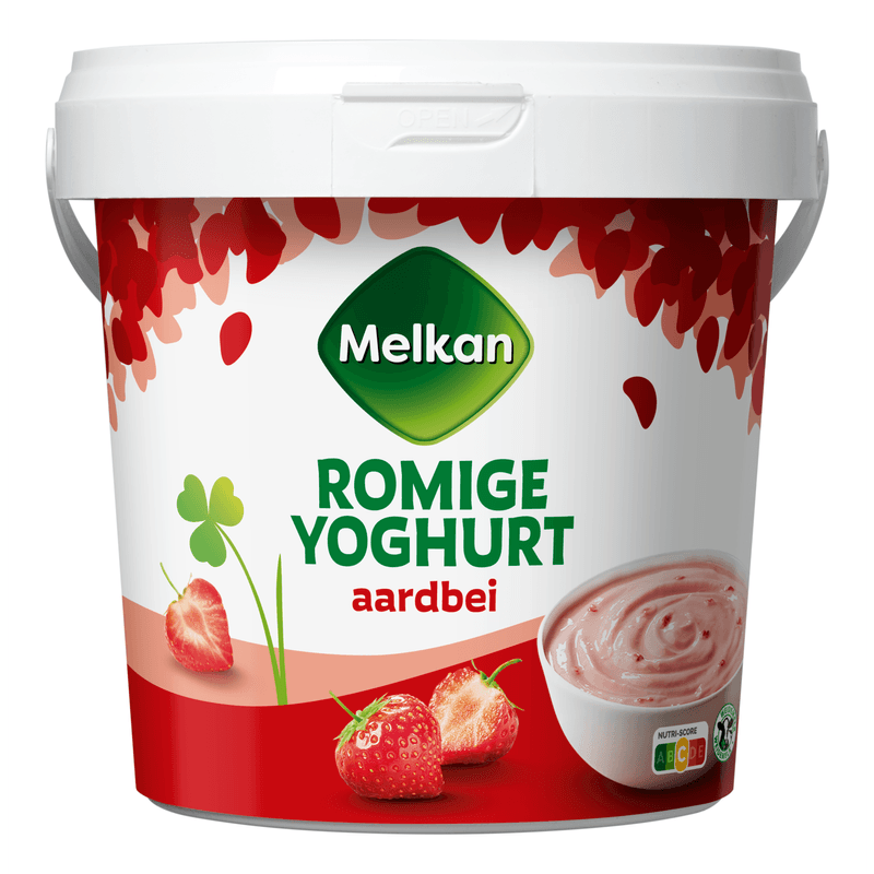 Melkan roomyoghurt aardbei