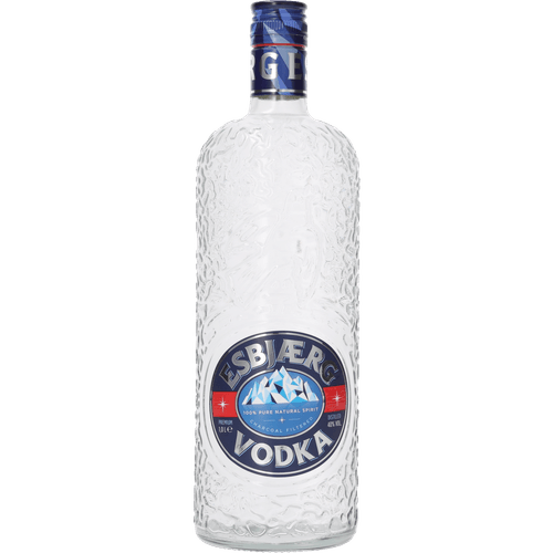 Foto van Esbjaerg Vodka op witte achtergrond