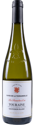 Foto van Caves de la Tourangelle touraine sauvignon blanc uit Frankrijk op witte achtergrond