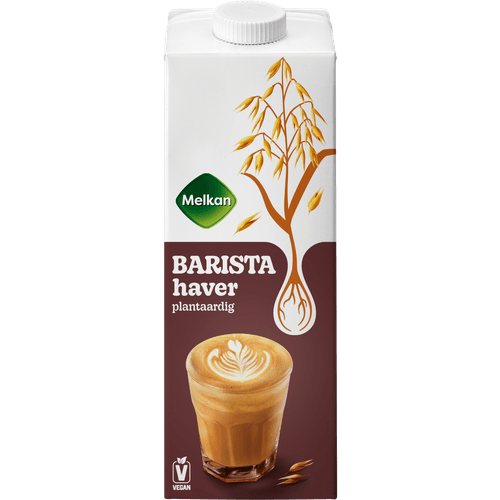 Foto van Melkan Haver barista op witte achtergrond