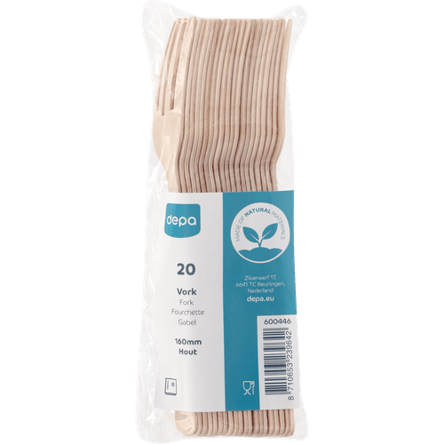Foto van Depa Vorken hout 16cm op witte achtergrond