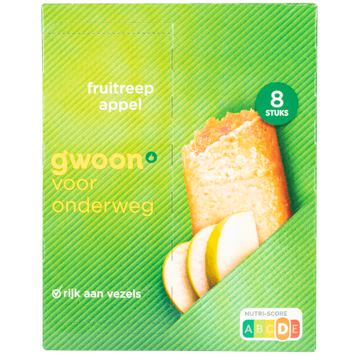 Foto van G'woon Fruitrepen appel op witte achtergrond