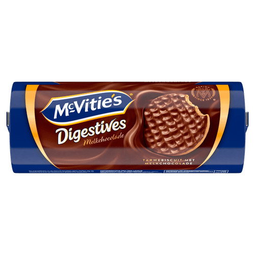 Foto van McVitie's Digestive melk op witte achtergrond
