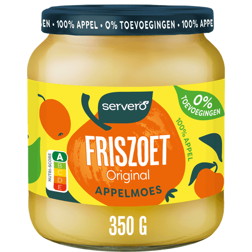 Foto van Servero 100% appelmoes op witte achtergrond