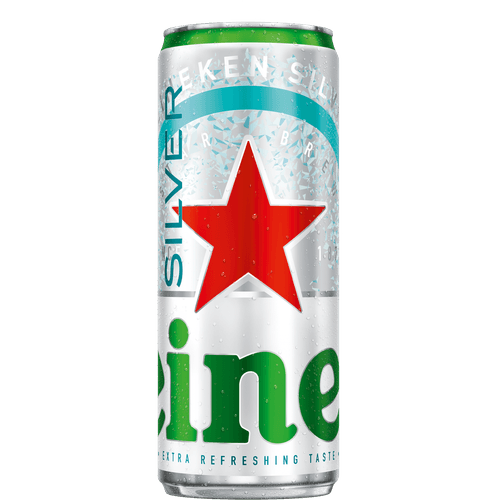 Foto van Heineken Silver op witte achtergrond