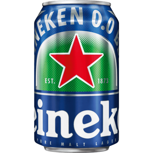 Foto van Heineken Pilsener alcoholvrij op witte achtergrond
