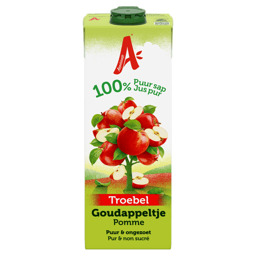 Foto van Appelsientje Goudappeltje troebel op witte achtergrond