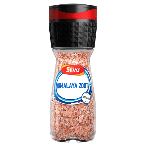 Foto van Silvo Himalaya zout op witte achtergrond