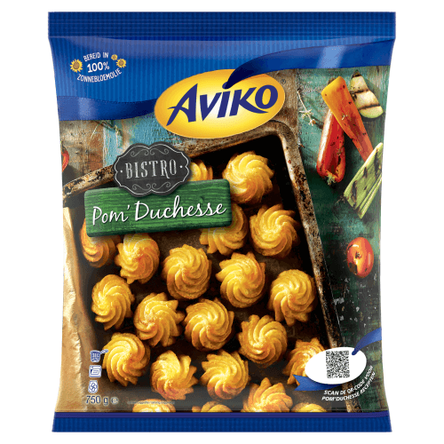 Foto van Aviko Aardappeltoefjes Pom Duchesse op witte achtergrond