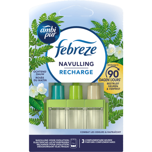 Foto van Ambi Pur 3volution navulling ochtend dauw op witte achtergrond