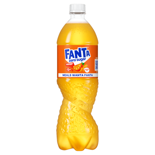 Foto van Fanta Orange no sugar op witte achtergrond