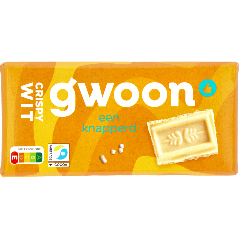 G'woon Chocoladereep wit met rijstcrisp