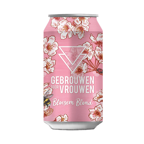 Foto van Gebrouwen door Vrouwen Bloesem blond op witte achtergrond